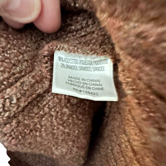 Modcloth Brown Polyester Stretchy V-Neck Wrap Sweater Size M - Picture 4 of 6